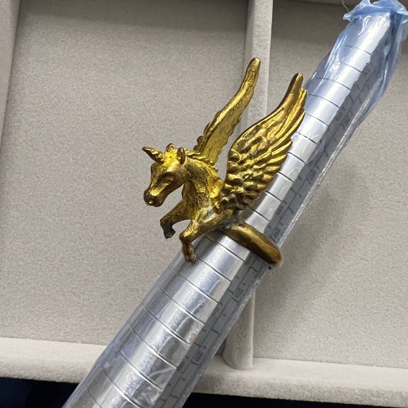 Vintage Pegasus Ring handmade  w repurposed recycled coins. One of a kind - - Picture 11 of 14